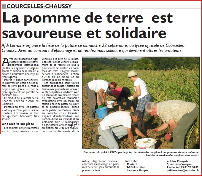 RL Fête de la patate Courcelles Chaussy